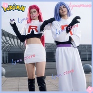 Team Rocket JESSIE JAMES Cosplay Anime POKEMON Cosplay Costume Couples Outfits Anime Party Carnival 