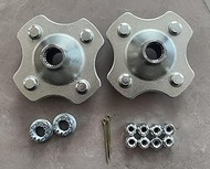 2PCS Rear Left Right Wheel Hubs 42410-HM5-930 with 10 Nuts Replacement for 1993-2000 Honda Fourtrax 