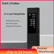 DUKA ATuMan LS5 Laser Rangefinder Distance Meter Touch Screen 40M Electric Digital Ruler Tape Measurement Tools Range Finder