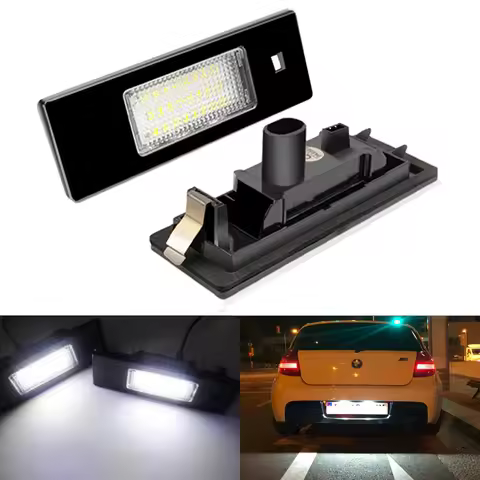 2pcs For BMW LED License Number Plate Lamp 1 Series E81 E87 E63 E64 M6 E85 E86 Z4 F12 F13 F20 K48 Xe