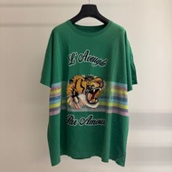 GUCCI 老虎 x Snoopy 綠色T-Shirt/尺寸M