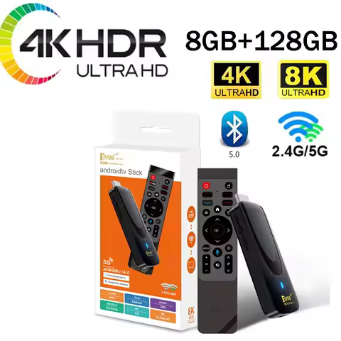 TV98 ATV X7 TV Stick Android 14 Rockchip RK3518 Quad Core WiFi 5G 4G Smart TV Sticks 8G 128G Smart I