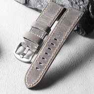 Handmade Genuine Leather Watch Strap20MM 22MM Gray leather strap Men's Watch Strap