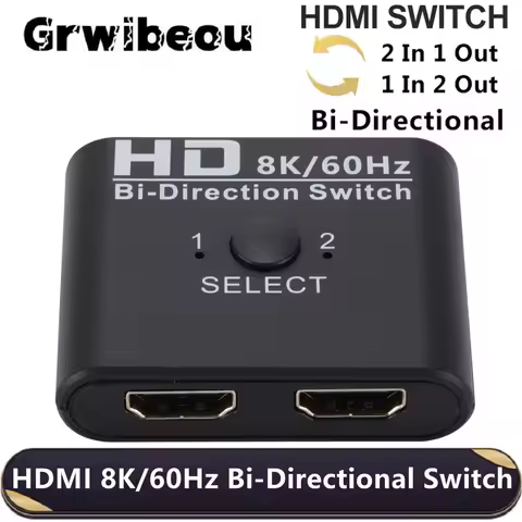 HDMI Switch Splitter 8K 60Hz 4K120Hz Bi-Direction 1 in 2/2 in 1 HDMI Switcher out for TV Xiaomi Xbox