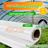 พลาสติกโรงเรือน คุม โรงเรือน พลาสติกคลุมโรงเรือน กันฝนgreenhouse หนา 150 ไมครอน UV7% โรงเรือนแคคตัส 