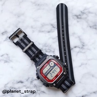 Nato Strap Ribbed Nylon Casio DW-291H Series Watch Strap with Adapter Strap