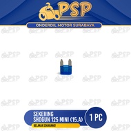 Sekering Shogun 125 Mini 15A (Warna Biru) - Fuse DX Micro Fuse Mikro Sekring Tusuk Tancap Kotak 15A