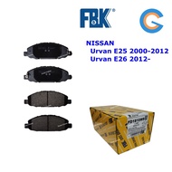 FBK Urvan E25, E26 NV350 Front Disc Brake Pad NISSAN FD1810MS