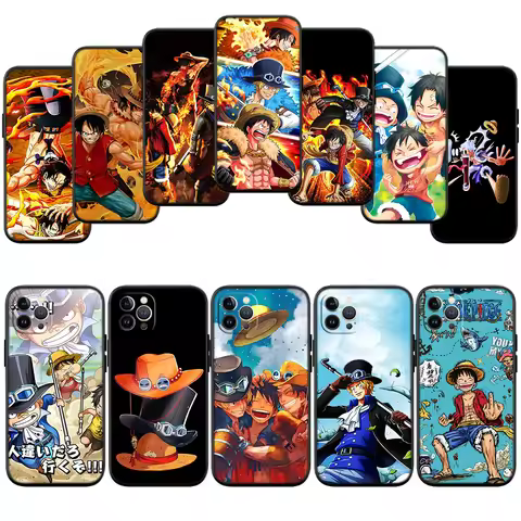 One Piece ACE Luffy Sabo New High-End Shell Phone Case for Redmi Note 13 14 Pro+ Plus A3 A3X 13X 13C