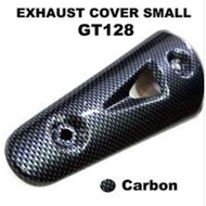 Modenas GT128 Cover Exhaust / Muffler Protector [chrome](Carbon) # cover ekzos gt 128 depan