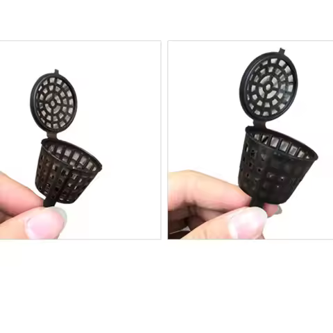 20Pcs Plastic Fertilizer Container Fertilizer Basket with Cover Black Bonsai Plant Pot for Flower Or
