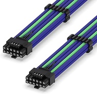 EZDIY-FAB 16AWG PCI-e 5.0 12VHPWR PSU Sleeved Cable, 600W 12+4 Pin Male to 12+4 Pin Male Cable for R