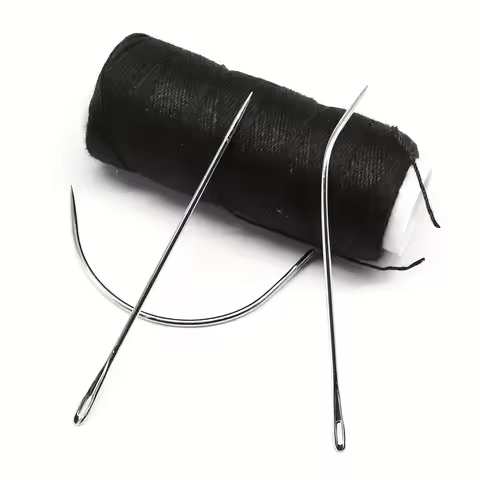 4 colors Nylon Hair Track Weft Weave Sew Thread + Needle J+I+C For Clip In Extensions Wig Tools for 