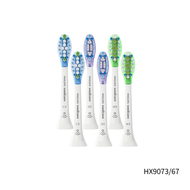 2組【Philips 飛利浦】智臻綜合刷頭-白 (潔淨/護齦/亮白,各1) HX9073/67