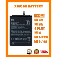 XIAOMI REDMI Mi 4x, Mi 5A, 5 Plus, Mi 6, Mi 6 Pro, Mi 6/ 6A Battery