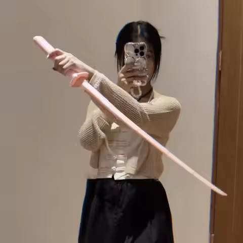 Adult Photobooth Props Japanese 3D Gravity Knife Katana Stretchable Cosplay Decompression Creative R