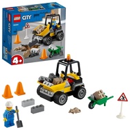 LEGO 60284 City Great Vehicles Roadwork Truck Toy Front-End Loader for 4+ Years Old Boys and Girls C