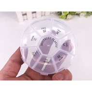 [7 days slot] Small Medicine Box Round 7 days or 7 compartments per week