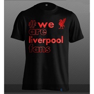 We Are Liverpool Fans Black with Red Logo Microfiber Tshirt / Baju Microfiber Jersi / Jersey Sublimation / Tshirt Jersey