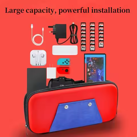 Switch Travel Case Compatible for Nintendo Switch 2/OLED Cute Portable Switch Carrying Case 10 Game 