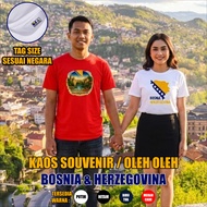 BOSNIA & HERZEGOVINA SOUVENIR T-SHIRTS BOSNIA T-SHIRTS 100% COTTON COMBED 30S PREMIUM UNISEX FOR CHI