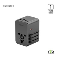 Energea TravelWorld Adapter GaN70 Power Plug Converter For Travel (3C2A/PD70W)