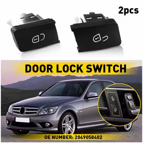 2Pcs Door Lock Switch Button Front Left Hand Side System For Mercedes Benz W204 W212 S204 A207 C207 