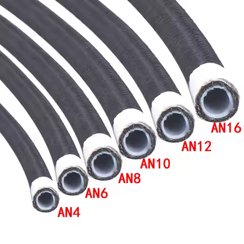 Universal 1M/3M/6M AN4-AN12 Racing Hose Braided PTFE Brake Hose Fuel Oil Line Oil Cooler Car Hose Pi