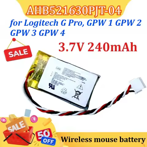 3.7V 240mAh Battery for Logitech G Pro, GPW 1 GPW 2,GPW 3 GPW 4 M-R0070, Pro Wireless, PRO X Superli