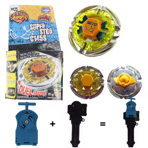 B-X TOUPIE BURST BEYBLADE price 50 metal fusion flame sagittario bb-35 - 4d with grip +blue pull lin