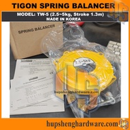 TIGON Spring Balancer TW5 Capacity 2.5 to 5kg Stroke 1.3m Tigon TW5