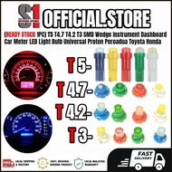 READY STOCK (1PC) T5 T4.7 T4.2 T3 SMD Wedge Instrument Dashboard Car Meter LED Light Bulb Universal 