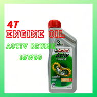 Castrol Motorcycle Engine Oil 1L – GO 20W40 / Activ Essential SAE40 / Activ 20W40 / Activ Cruise 15W