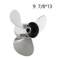 Boat Motor Stainless Steel Propeller 9 7/8X13-F for Yamaha 20Hp 25Hp 30Hp Outboard Engine 9 7/8 X 13