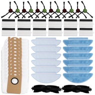 For ILIFE T10s / Aonus I8 Robot Vacuum Replacement Main Roller Side Brush Hepa Filter Mop Cloth Dust