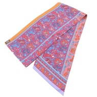 【日本直送】愛馬仕 HERMES Maxi Twilly 絲巾 印度狩獵 CHASSE EN INDE 絲綢 紅色 女性【二手】