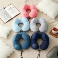 U-Shaped Travel Neck Pillow - Self-Inflating for Flight Sleep