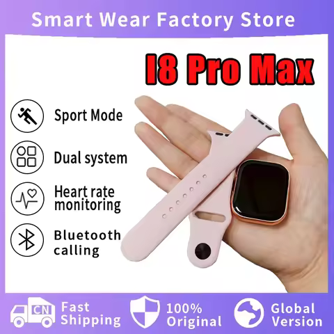 New I8 Pro Max Smart Watch Ladies Sport Fitness Activity Tracker Man Woman Bluetooth Heart Rate Dial