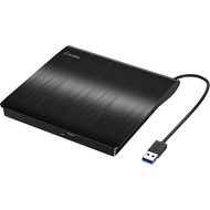 Cocopa Portable DVD Drive/Player with USB 3.0 Port, For CD/DVD Reading &amp; Writing, VD±RW, CD-RW, USB 3.0/2.0, Compatible