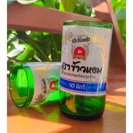 Liquor Glass Fragrant Rice Cutting Work From Bottles Attach A Waterproof Sticker