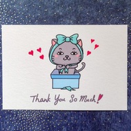 小彤畫集 - 貓咪 Thank you so much - 明信片