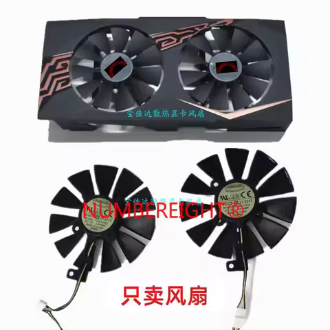 New Cooler Fan Cooling For ASUS GTX1060-06G 5G GTX1070-08G EX RX570 RX580 RX480 GAMING T129215BU FDC