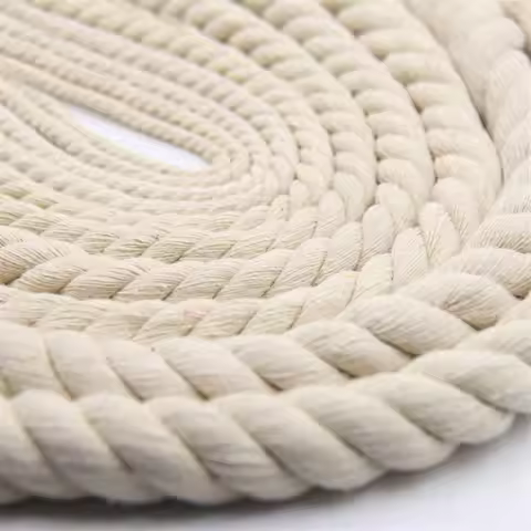 Macrame Cord Twisted String Cotton Cord For Handmade Natural Beige Cords Rope Thread DIY Craft Knitt