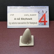 CAT4 R48019-1/48 A-4C Skyhawk Big Radome Nose Section Resin Set Hasegawa kit