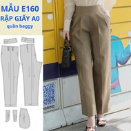 A0 PAPER SHEET FOR SEWINGERS-BAGGY PANTS-E160