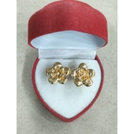 2 gram young gold rose earrings
