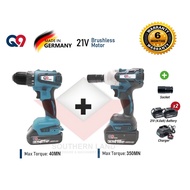 Q9 CORDLESS DRILL + IMPACT 21V H/DUTY