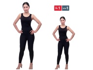 [ซื้อ 1 แถม 1] Lalita ชุดกระชับสัดส่วนขายาว ลาลิต้าสลิมมิ่งเชป แอนด์ นาโนเวสท์ สีดำ ชุดลดน้ำหนัก ชุด