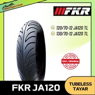 FKR Motorcycle Tubeless Tyre JA120 Motor Tube Less Scooter Tayar 120/70-12 130/70x12 skuter tayar