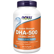 NOW Supplements, DHA-500 with 250 EPA, Molecularly Distilled, Supports -